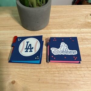 Dodgers Themed Blue Notepad Set with Pen